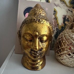 Gold Buddha head - home decor